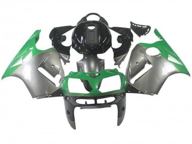 2000-2001 Kawasaki ZX12R Motorcycle Fairings - Silver Green Black Canada Websites