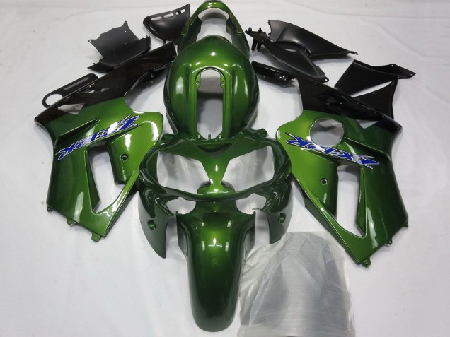 2000-2001 Kawasaki ZX12R Motorcycle Fairings - Dark Green Black Blue Canada Websites