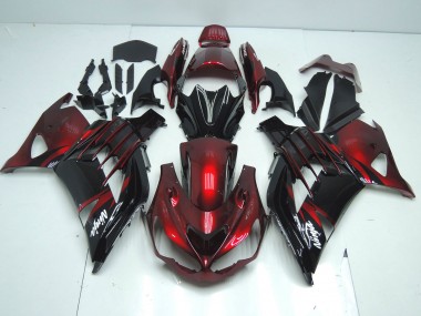 2012-2024 Kawasaki ZX14R ZZR1400 Motorcycle Fairing - Red Glossy Black White Ninja Canada Websites