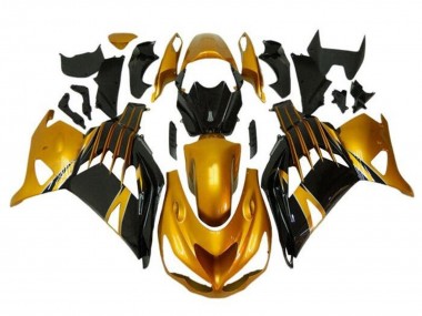2012-2024 Kawasaki ZX14R ZZR1400 Motorcycle Fairings - Gold Glossy Black Canada Websites