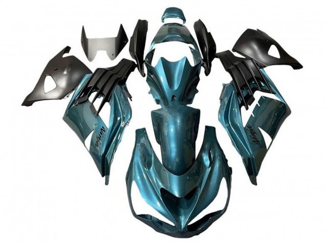 2012-2024 Kawasaki ZX14R ZZR1400 Motorcycle Fairings - Metallic Teal Blue Canada Websites