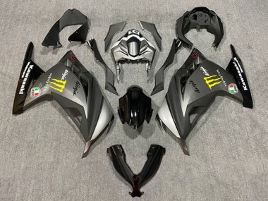 2013-2024 Kawasaki EX300 Motorcycle Fairings - Matte Grey Black Yellow Monster Canada Websites