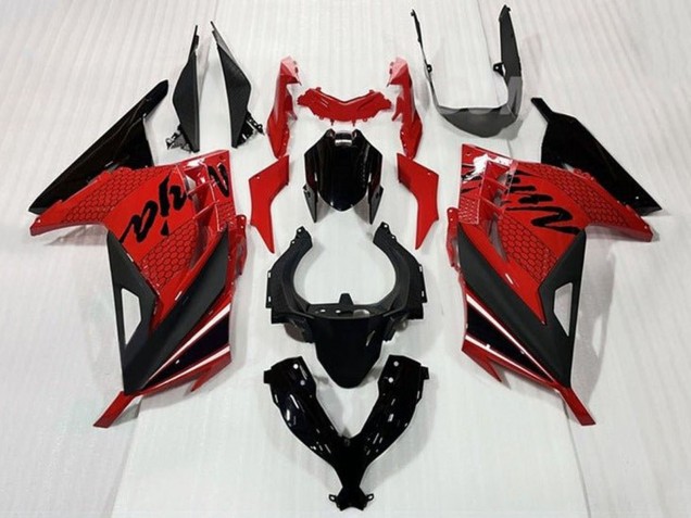 2013-2017 Kawasaki EX300 Motorcycle Fairings - Red Black White Stripe Canada Websites