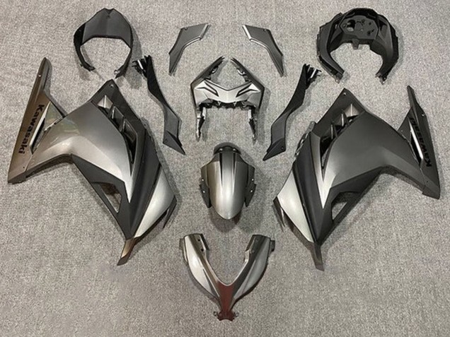 2013-2017 Kawasaki EX300 Motorcycle Fairings - Silver Matte Black Canada Websites