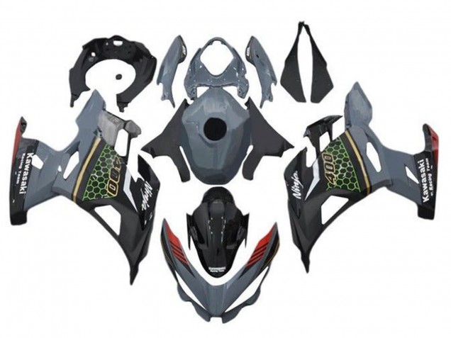 2018-2024 Kawasaki Ninja 400 Motorcycle Fairings - Grey Black Red Honeycomb Canada Websites