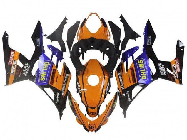 2018-2024 Kawasaki Ninja 400 Motorcycle Fairings - Orange Black Blue Yellow OHLINS Canada Websites