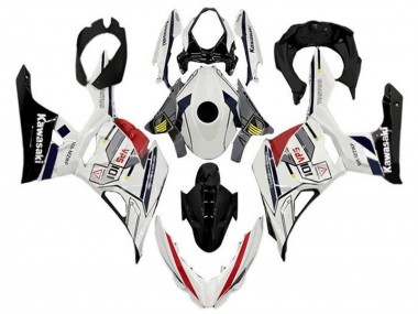 2018-2024 Kawasaki Ninja 400 Motorcycle Fairings - White Grey Yellow Red Black Stripe Canada Websites