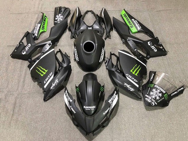 2018-2024 Kawasaki Ninja 400 Motorcycle Fairings - Matte Black White Green Monster Snow Canada Websites