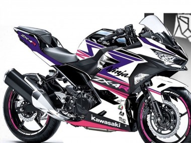 2018-2024 Kawasaki Ninja 400 Motorcycle Fairings - White Purple Pink Canada Websites