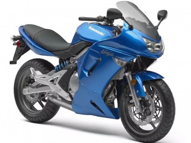 2006-2008 Kawasaki Ninja 650 EX650 Motorcycle Fairings - Blue Chrome Canada Websites