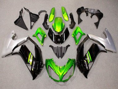 2012-2014 Kawasaki Ninja ER6F Motorcycle Fairings - Green Black Silver Canada Websites