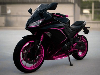 2017-2019 Kawasaki Ninja 650 EX650 Motorcycle Fairings - Glossy Black Pink Stripe Canada Websites