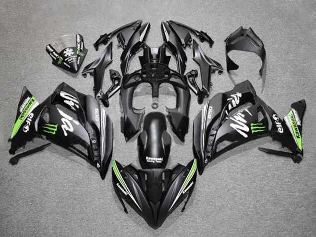 2017-2019 Kawasaki Ninja 650 EX650 Motorcycle Fairings - Matte Black Green White Monster Canada Websites