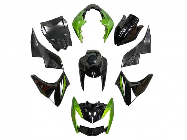 2007-2009 Kawasaki Z1000 Motorcycle Fairings - Green Glossy Black Silver Canada Websites