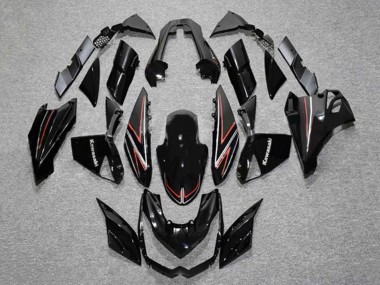 2010-2013 Kawasaki Z1000 Motorcycle Fairings - Glossy Black Red Stripe Canada Websites