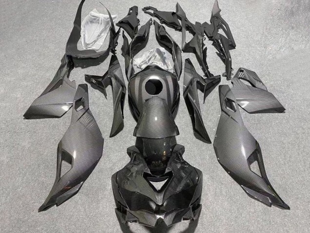 2019-2025 Kawasaki ZX25R ZX-25R Motorcycle Fairings - Black Faux Carbon Fiber Canada Websites