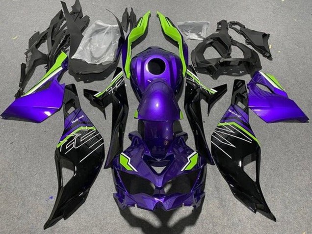 2019-2025 Kawasaki ZX25R ZX-25R Motorcycle Fairings - Purple Green Glossy Black Canada Websites