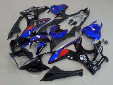 2015-2016 BMW S1000RR Motorcycle Fairings - Blue Red Glossy Black Castrol Canada Websites