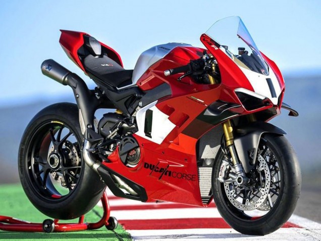 2022-2024 Ducati Panigale V4 V4S Motorcycle Fairings - Silver White Red Corse Canada Websites