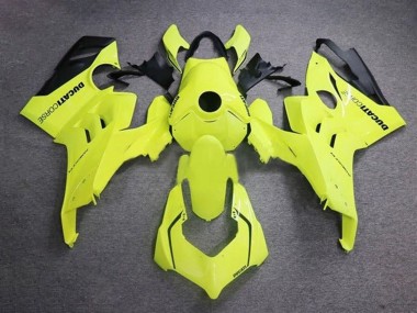 2020-2021 Ducati Panigale V4 V4S Motorcycle Fairings - Neon Yellow Glossy Black Corse Canada Websites