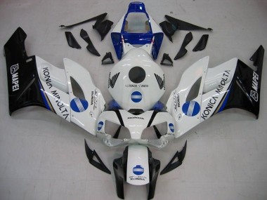 2004-2005 Honda CBR1000RR Motorcycle Fairings - White Blue Glossy Black Konica Minolta Canada Websites