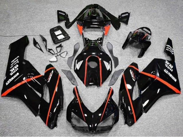 2004-2005 Honda CBR1000RR Motorcycle Fairings - Glossy Black Red Stripe Canada Websites