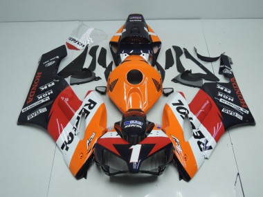 2004-2005 Honda CBR1000RR Motorcycle Fairings - Orange White Red Glossy Black Repsol RCV 1 Canada Websites
