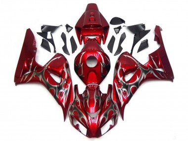 2006-2007 Honda CBR1000RR Motorcycle Fairings - Red Silver Tribal Canada Websites