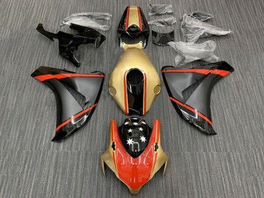 2008-2011 Honda CBR1000RR Motorcycle Fairings - Gold Red Matte Black Star Canada Websites