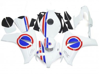 2008-2011 Honda CBR1000RR Motorcycle Fairings - White Red Blue Stripe Canada Websites