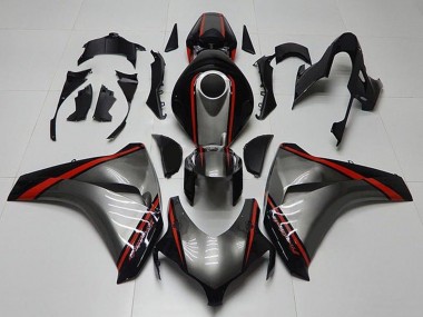 2008-2011 Honda CBR1000RR Motorcycle Fairings - Grey Red Glossy Black Stripe Canada Websites