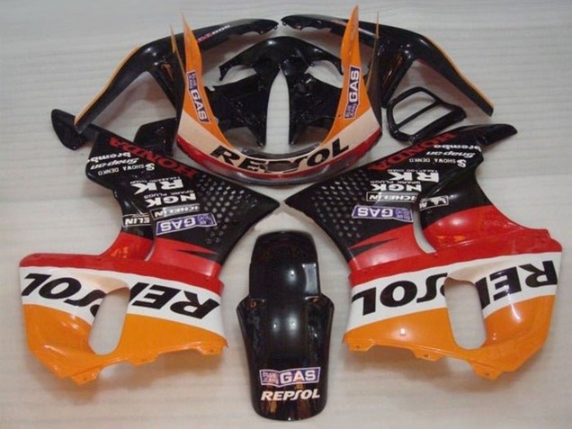 1996-1997 Honda CBR900RR 893 Motorcycle Fairings - Orange White Red Glossy Black Repsol Canada Websites