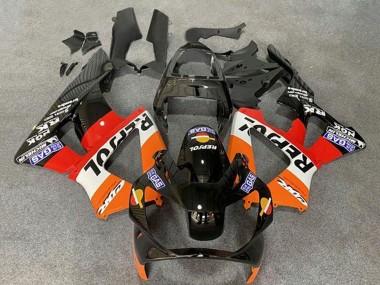 2000-2001 Honda CBR900RR 929 Motorcycle Fairings - Orange White Red Glossy Black Repsol Canada Websites