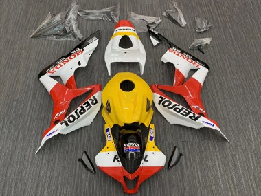 2007-2008 Honda CBR600RR Motorcycle Fairings - Yellow White Red Glossy Black Repsol HRC Canada Websites
