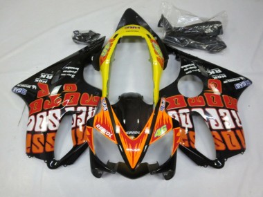 2004-2007 Honda CBR600 F4i Motorcycle Fairings - Yellow Orange Glossy Black Rossi Canada Websites
