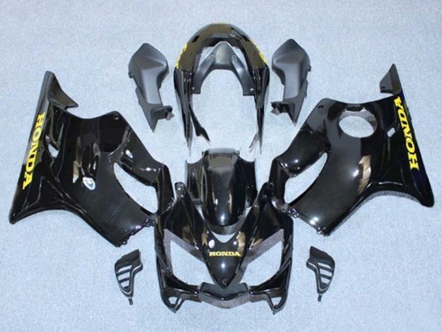 2004-2007 Honda CBR600 F4i Motorcycle Fairings - Glossy Black Gold Decals Canada Websites