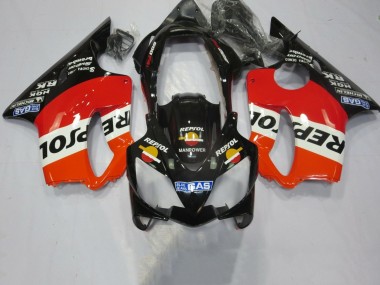 2004-2007 Honda CBR600 F4i Motorcycle Fairings - Orange White Red Glossy Black Repsol Canada Websites