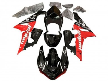 2005-2006 Kawasaki ZX6R Motorcycle Fairings - Glossy Black Red White Jordan Canada Websites