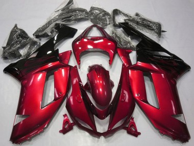 2007-2008 Kawasaki ZX6R Motorcycle Fairings - Candy Red Black Canada Websites