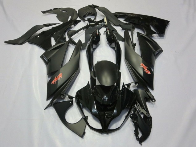 2007-2008 Kawasaki ZX6R Motorcycle Fairings - Matte Black Black Red Canada Websites