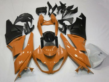2007-2008 Kawasaki ZX6R Motorcycle Fairings - Orange Black Matte Black Canada Websites