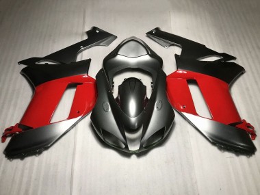 2007-2008 Kawasaki ZX6R Motorcycle Fairings - Silver Red Canada Websites