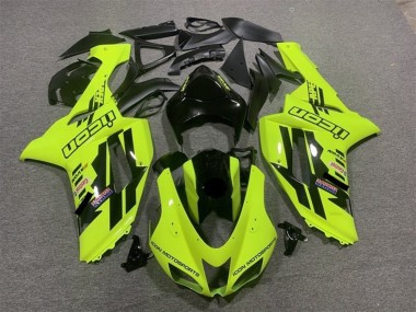 2007-2008 Kawasaki ZX6R Motorcycle Fairings - Neon Yellow Black Icon Canada Websites
