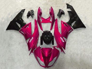 2009-2012 Kawasaki ZX6R Motorcycle Fairings - Candy Red Glossy Black Canada Websites