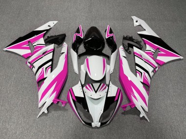 2009-2012 Kawasaki ZX6R Motorcycle Fairings - White Pink Black Canada Websites