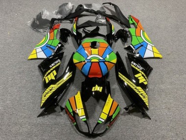 2009-2012 Kawasaki ZX6R Motorcycle Fairings - Glossy Black Multicolor Canada Websites