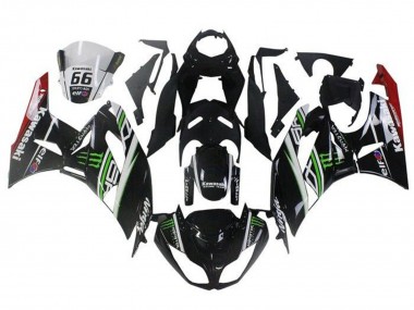 2009-2012 Kawasaki ZX6R Motorcycle Fairings - Glossy Black White Green Red Elf Monster Canada Websites