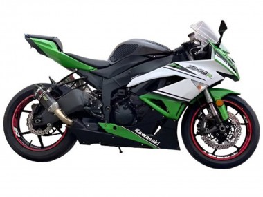 2009-2012 Kawasaki ZX6R Motorcycle Fairings - White Green Black Canada Websites