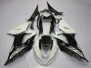 2013-2018 Kawasaki ZX6R Motorcycle Fairings - Pearl White Glossy Black Canada Websites