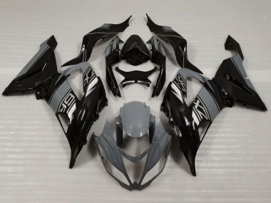2013-2018 Kawasaki ZX6R Motorcycle Fairings - Nardo Grey Glossy Black Canada Websites
